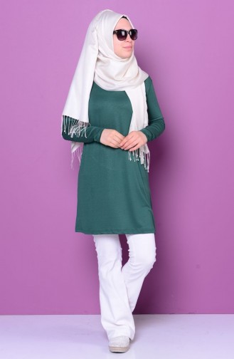 Sefamerve Basic Hijab  0728-06 Vert emeraude 0728-06