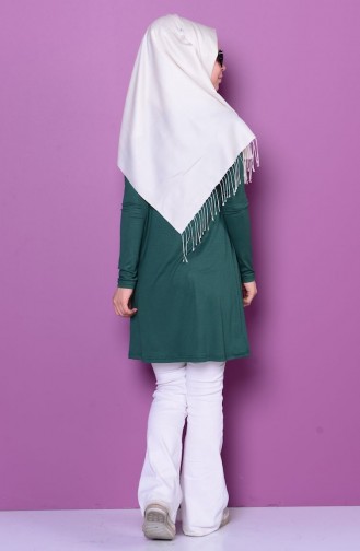 Sefamerve Basic Hijab  0728-06 Vert emeraude 0728-06