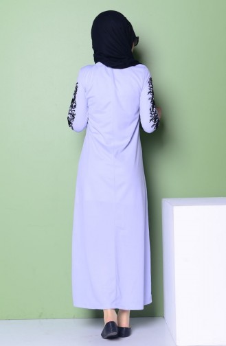 Robe Hijab Bleu Glacé 3346-01