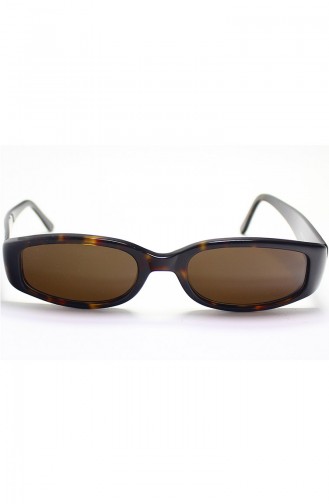 نظارات شمسية بتصميم معتق باللون البني 956C25