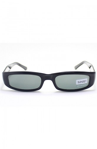 نظارات شمسية بتصميم معتق باللون الأسود 969C01