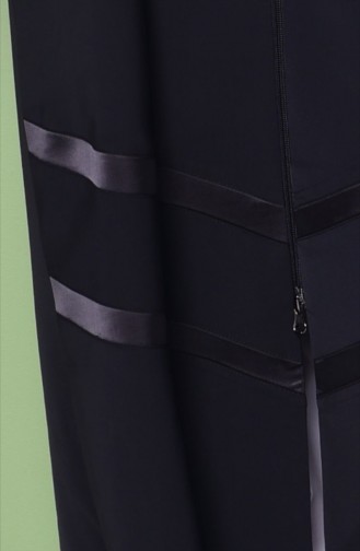 SUKRAN Satin Detailed Abaya 35710-01 Abaya 35710-01