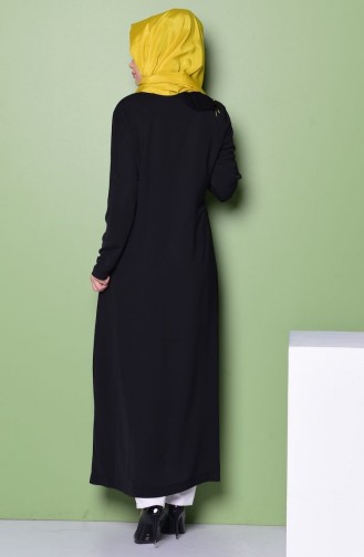 SUKRAN Satin Detailed Abaya 35710-01 Abaya 35710-01