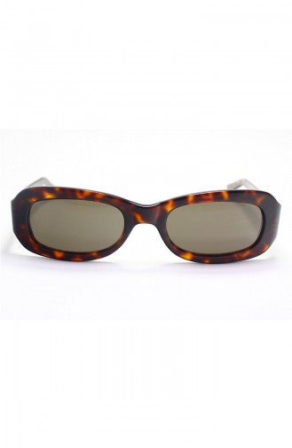 نظارات شمسية بتصميم معتق باللون البني 1020C27