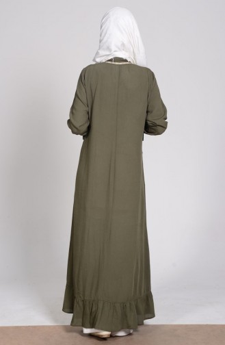 Viskon Namaz Elbisesi 1001-03 Haki Yeşil 1001-03