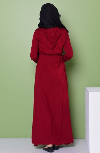 Robe Hijab Bordeaux 1033-04
