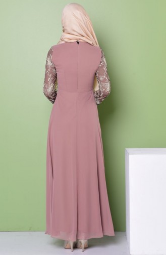 Mink Hijab Evening Dress 52488-08