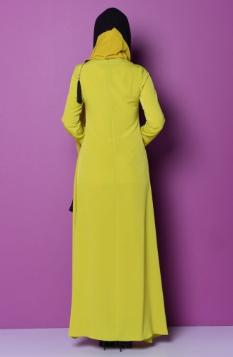 Oil Green Hijab Evening Dress 7023-01