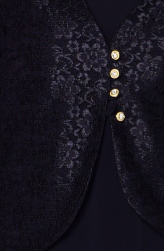 Schwarz Hijab-Abendkleider 7023-02