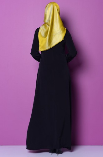 Schwarz Hijab-Abendkleider 7023-02