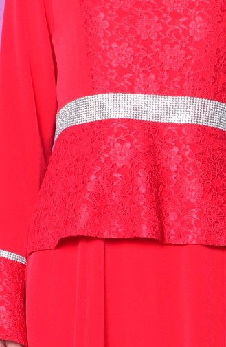 فستان لون احمر 7031-04