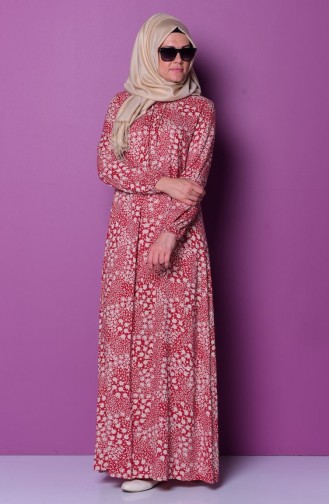 Beige Hijab Dress 0618P-02