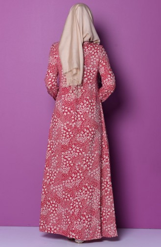 Beige Hijab Kleider 0618P-02