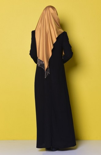 Black Hijab Dress 0722-05