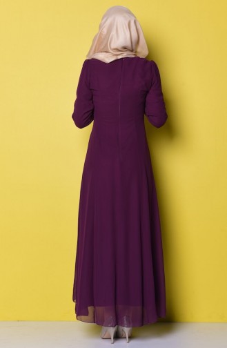 Zwetschge Hijab-Abendkleider 4075-04