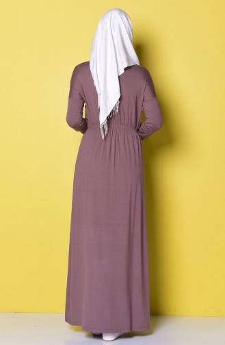 فستان بني مائل للرمادي 0736A-06