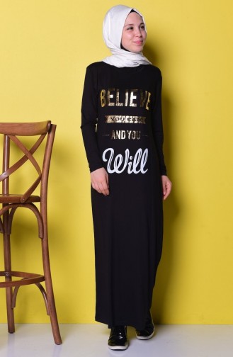 Black İslamitische Jurk 1004-02