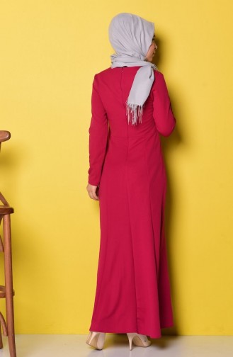 Fuchsia Hijab Dress 3361-05