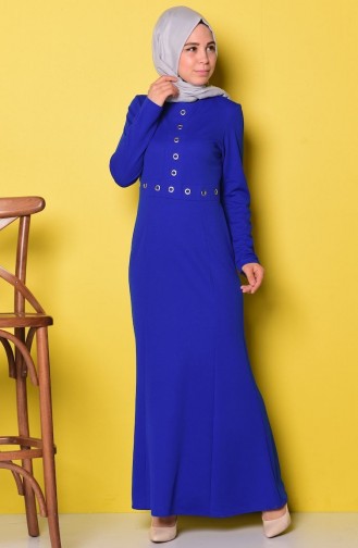Saxe Hijab Dress 3361-06