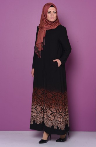 Abaya mit Reißverschluss 0472-02 Ziegelrot 0472-02