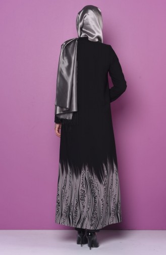 Abaya mit Reißverschluss 0473-01 Grau 0473-01