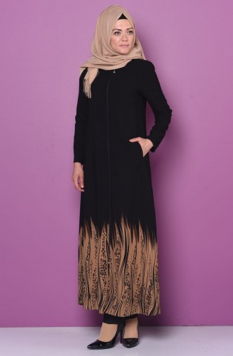 Milk Coffee Abaya 0473-02