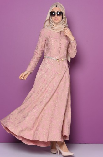 Powder Hijab Dress 5106-01