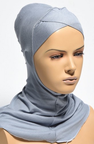 Groß Kreuz Hijab Bonnet 01 Grau 01