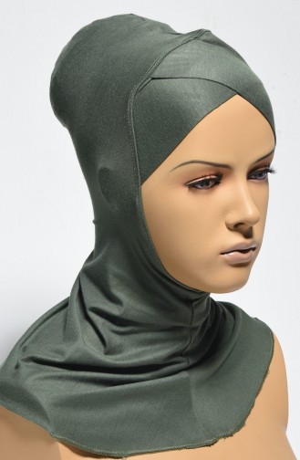 Bonnet Hijab Croisé 05 Vert Khaki 05