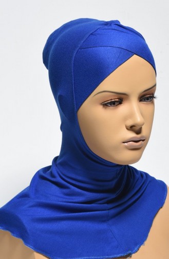 Bonnet Hijab Croisé 07 Bleu Roi 07