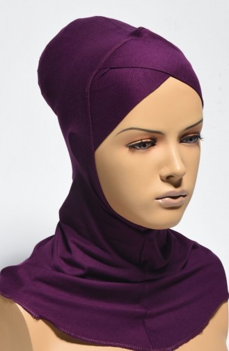 Bonnet Hijab Croisé 12 Plum 12