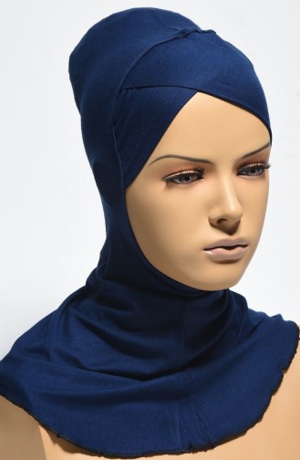 Bonnet Hijab Croisé 14 Bleu Marine 14