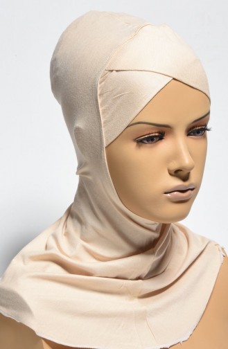 Groß Kreuz Hijab Bonnet 15 Creme 15