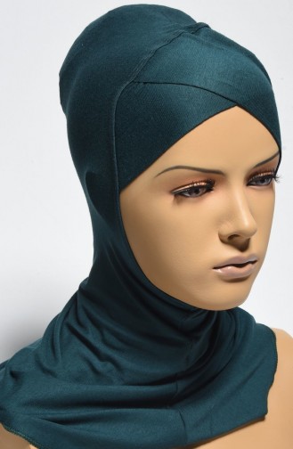 Groß Kreuz XL Hijab Bonnet 16 Smaragdgrün 16
