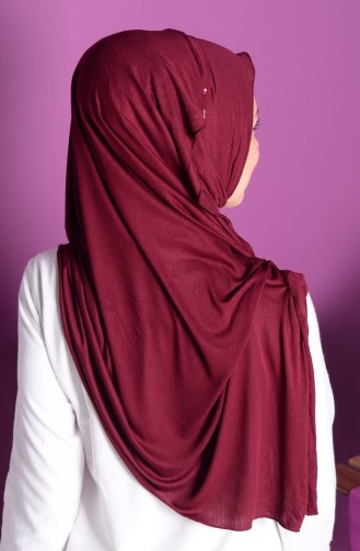 صفاميرف - شال بنسيج محاك لون خمري داكن 35