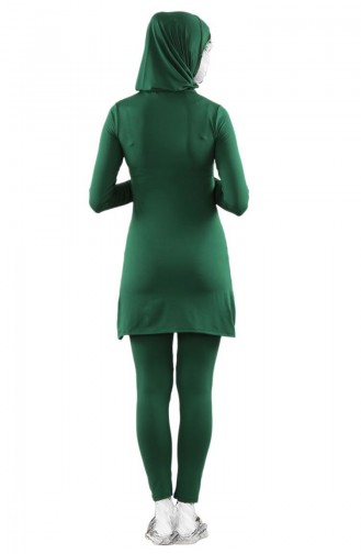 Grün Hijab Badeanzug 1053-09