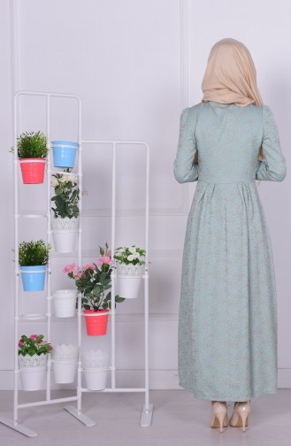 Mint Green Hijab Dress 3364-01