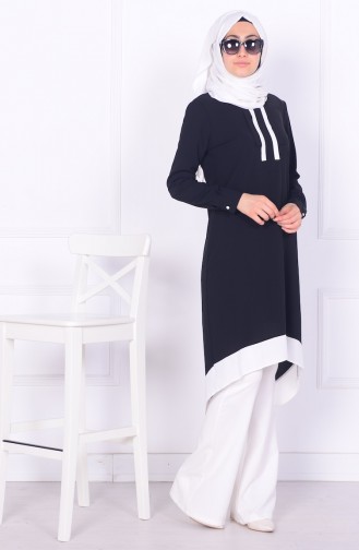 Krep Tunik 8022-05 Siyah