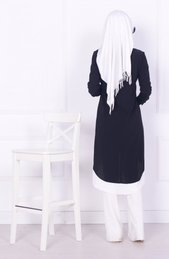 Krep Tunik 8022-05 Siyah