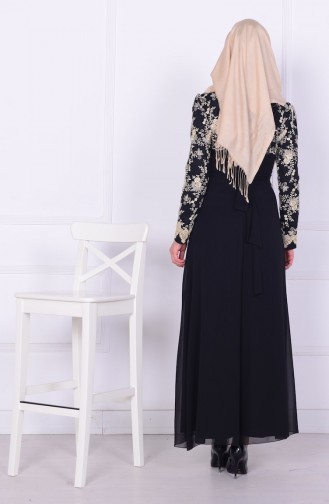 Black Hijab Dress 52498-08