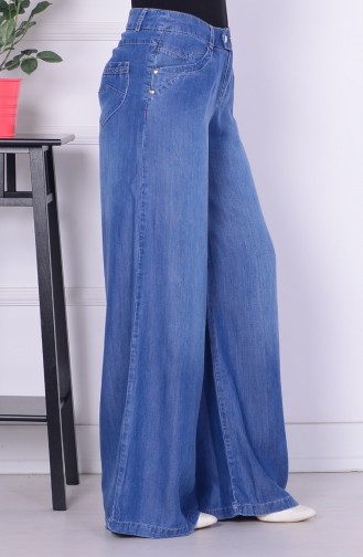 İnce Kot Pantolon 1067-01 Mavi