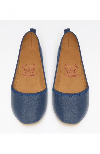 Navy Blue Woman Flat Shoe 05