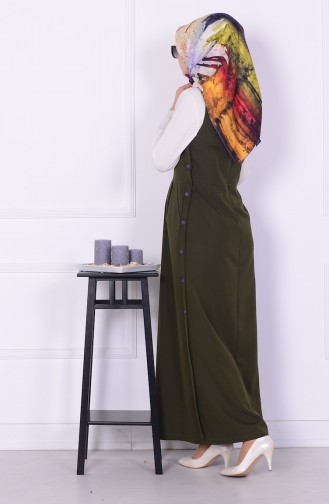 Khaki Hijab Dress 2516-02