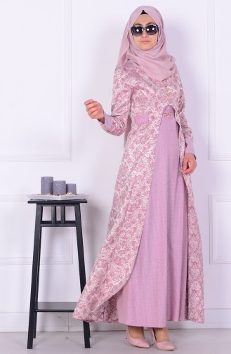 Fuchsia Hijab Kleider 81118A-05