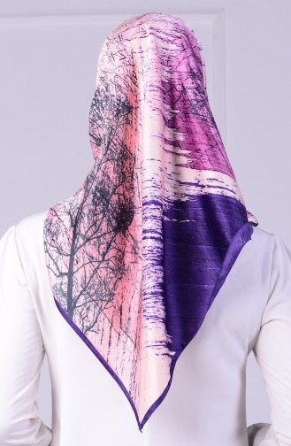 Karaca Rayon Eşarp 9065-09 Mor Pudra
