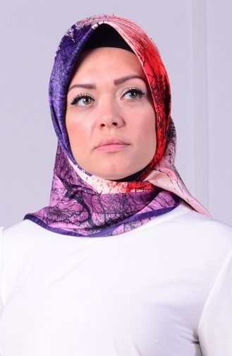Karaca Rayon Eşarp 9065-09 Mor Pudra