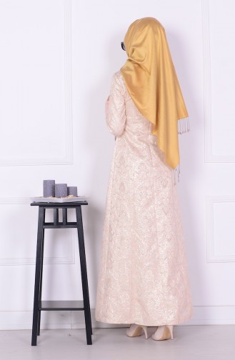 Powder Hijab Dress 81118A-01
