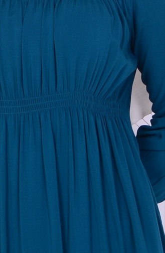 Robe Hijab Turquoise Foncé 0700-11