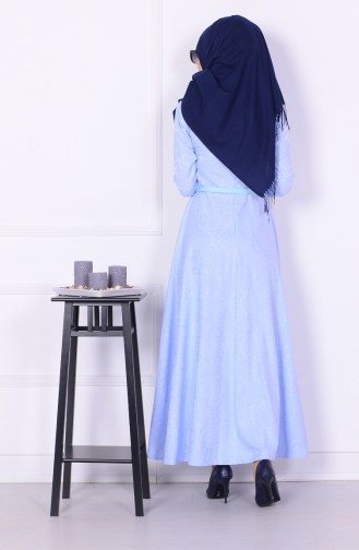 Blue Hijab Dress 5251-08