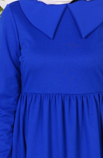 Saks-Blau Hijab Kleider 3395-01